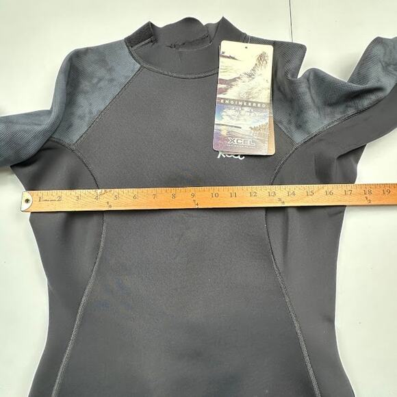Xcel Wetsuit Womens 12 Black Axis Long Sleeve Back Zip Boy Short Spring 2MM Surf - Picture 9 of 14